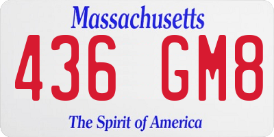 MA license plate 436GM8