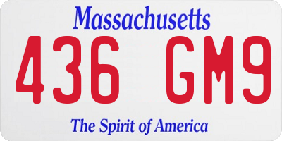 MA license plate 436GM9