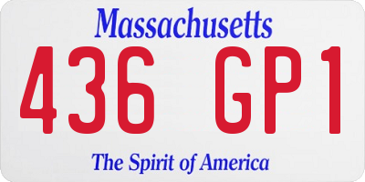 MA license plate 436GP1