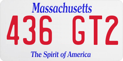 MA license plate 436GT2