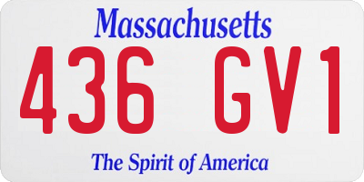 MA license plate 436GV1