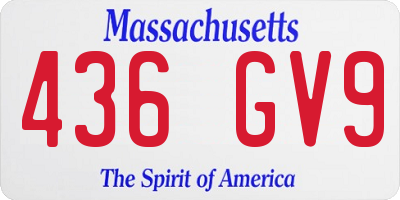 MA license plate 436GV9