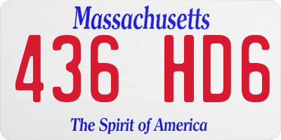 MA license plate 436HD6