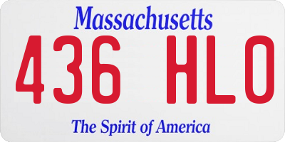 MA license plate 436HL0