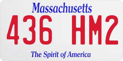 MA license plate 436HM2