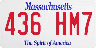 MA license plate 436HM7