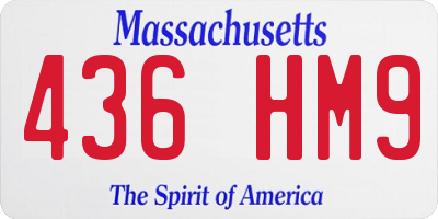 MA license plate 436HM9