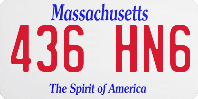 MA license plate 436HN6