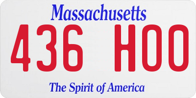 MA license plate 436HO0