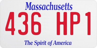 MA license plate 436HP1
