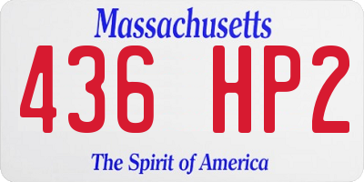 MA license plate 436HP2