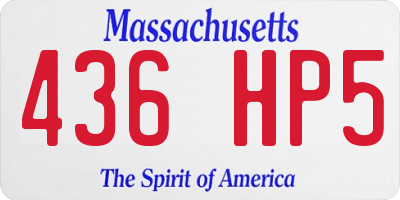 MA license plate 436HP5