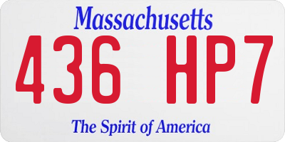 MA license plate 436HP7
