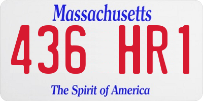 MA license plate 436HR1