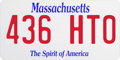 MA license plate 436HT0