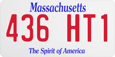 MA license plate 436HT1