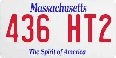 MA license plate 436HT2