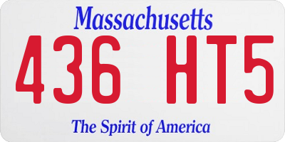 MA license plate 436HT5