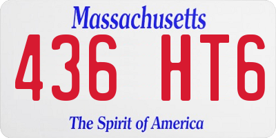 MA license plate 436HT6