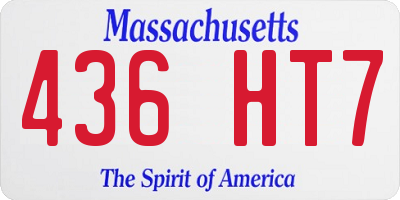 MA license plate 436HT7