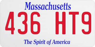MA license plate 436HT9