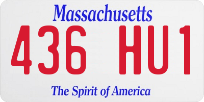 MA license plate 436HU1