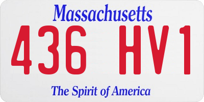 MA license plate 436HV1