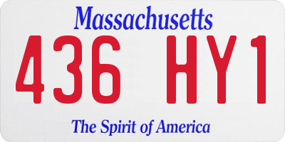 MA license plate 436HY1