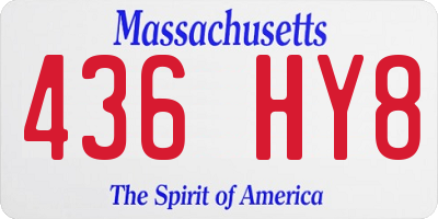 MA license plate 436HY8