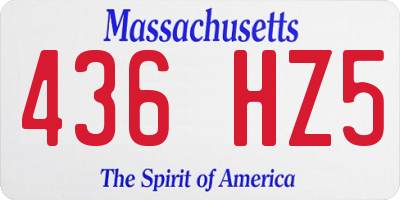 MA license plate 436HZ5