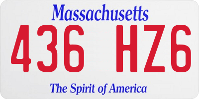 MA license plate 436HZ6