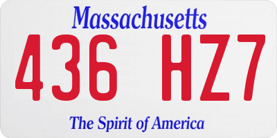 MA license plate 436HZ7