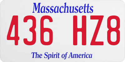 MA license plate 436HZ8