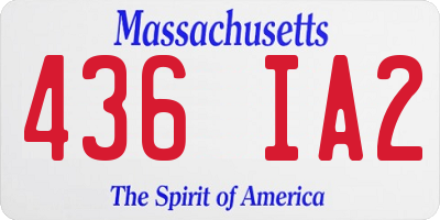 MA license plate 436IA2