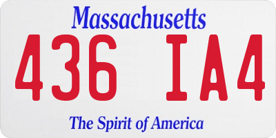 MA license plate 436IA4