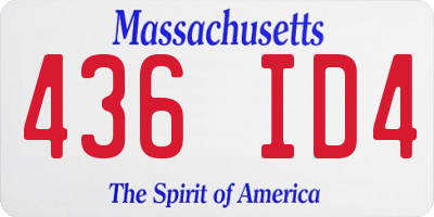 MA license plate 436ID4