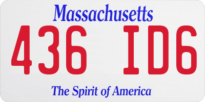 MA license plate 436ID6