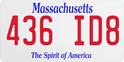MA license plate 436ID8