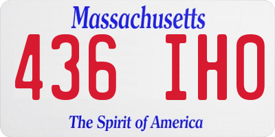 MA license plate 436IH0