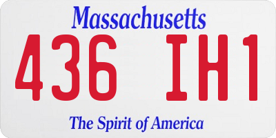 MA license plate 436IH1