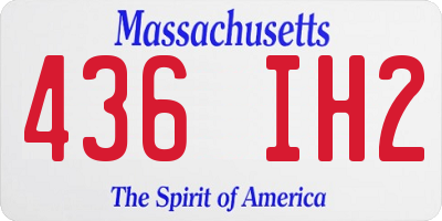 MA license plate 436IH2