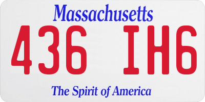 MA license plate 436IH6