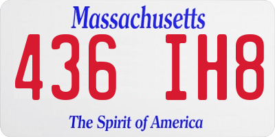 MA license plate 436IH8