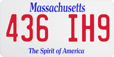 MA license plate 436IH9