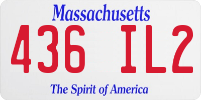 MA license plate 436IL2