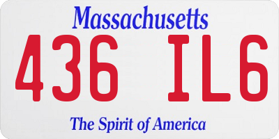 MA license plate 436IL6