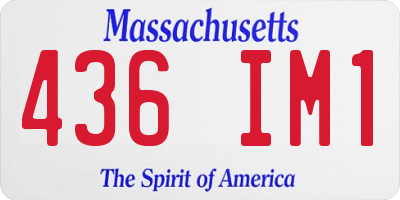 MA license plate 436IM1