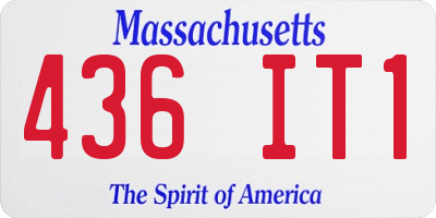 MA license plate 436IT1