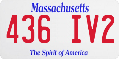 MA license plate 436IV2