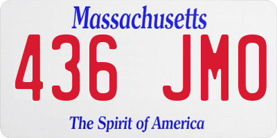 MA license plate 436JM0